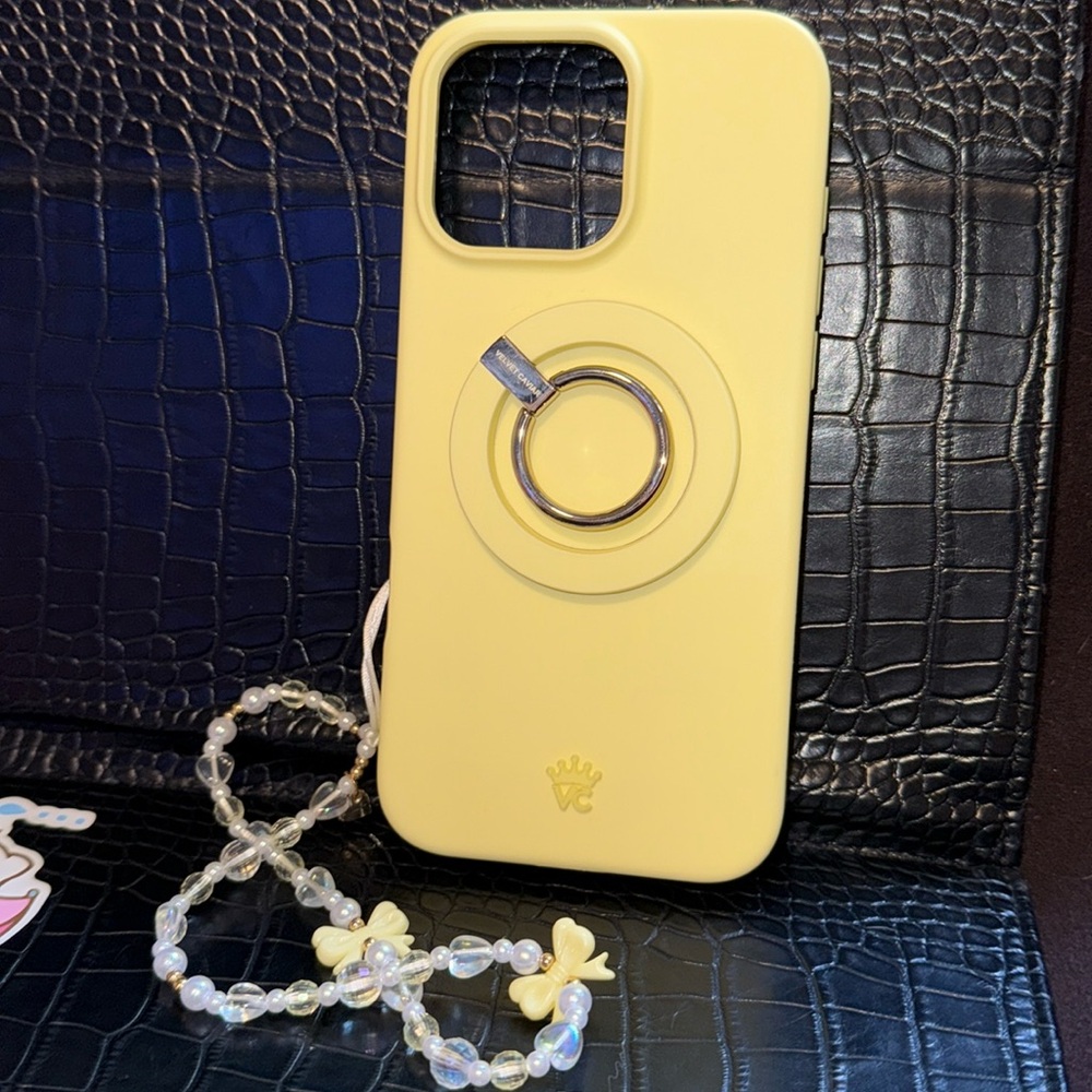 Butter Yellow velvet caviar IPHONE 16 pro max Case
